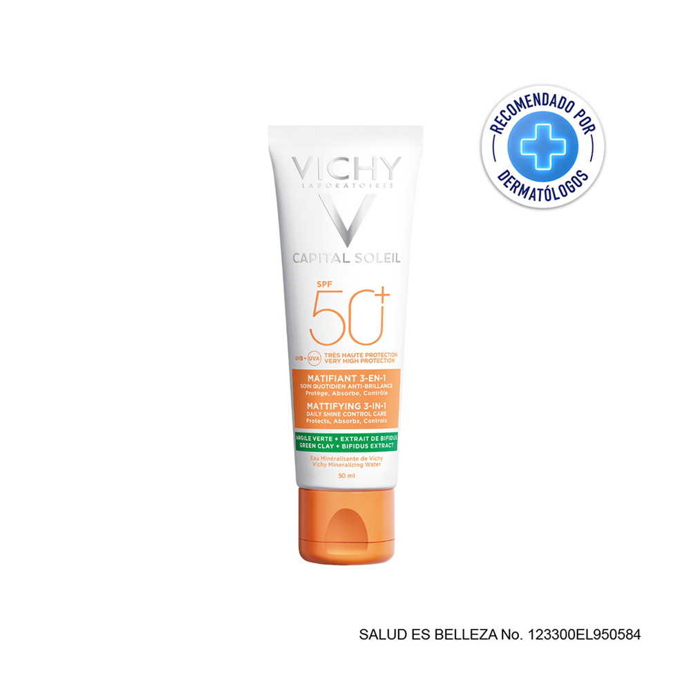 CAPITAL SOLEIL MATIFICANTE 3 EN 1 FPS50 50ML