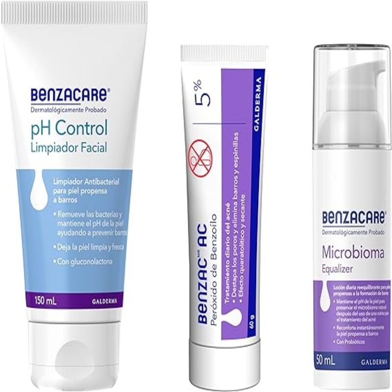 KIT-BENZACARE PH CONTROL 150ML+BENZAC 5% 60G+BENZACARE MICROBIOMA EQUIALIZER 50ML