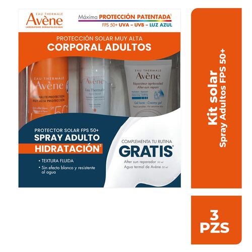 KIT BLOQ. 50+ SPRAY ADULTO 200ML+ATA 50ML+AFTER SUN 50ML