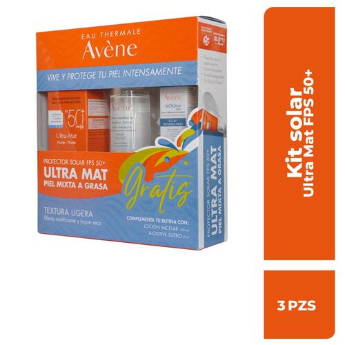 KIT BLOQ. 50+ MAT FLUIDO T/S 50ML+MICELAR 100ML+OXITIVE SUERO 5ML