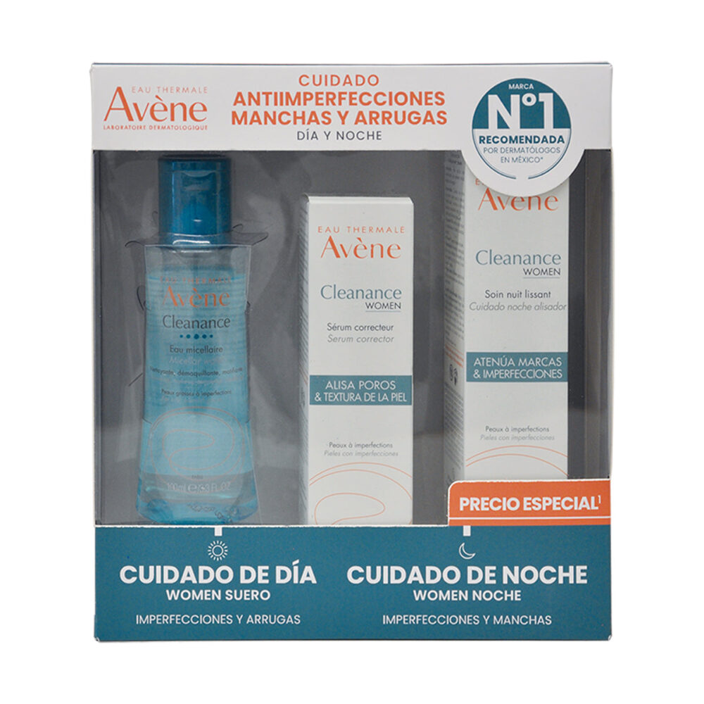 A-KIT CLEANANCE WOMEN SERUM 30ML+CLEANANCE WOMEN NOCHE ALISADOR 30ML+CLEANANCE AGUA MICELAR 100ML