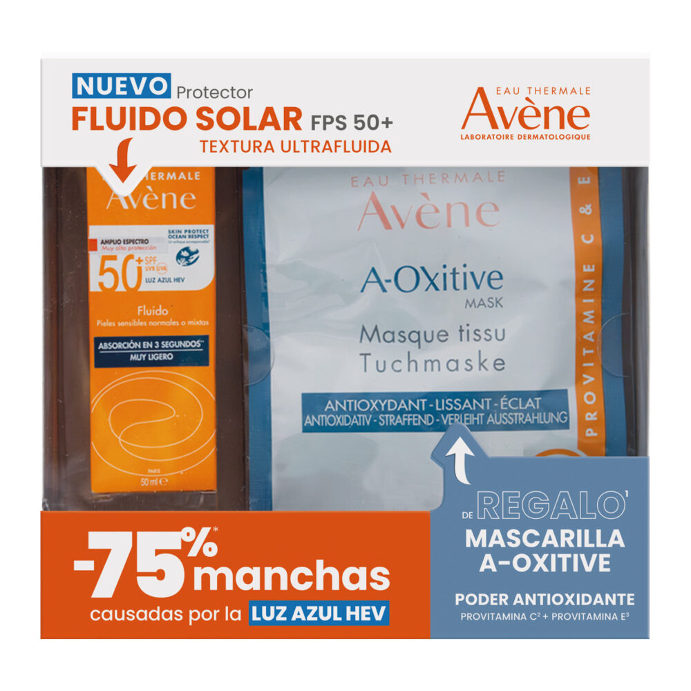 KIT-FLUIDO SOLAR FPS50+ S/C 50ML+MASCARILLA A-OXITIVE 18ML