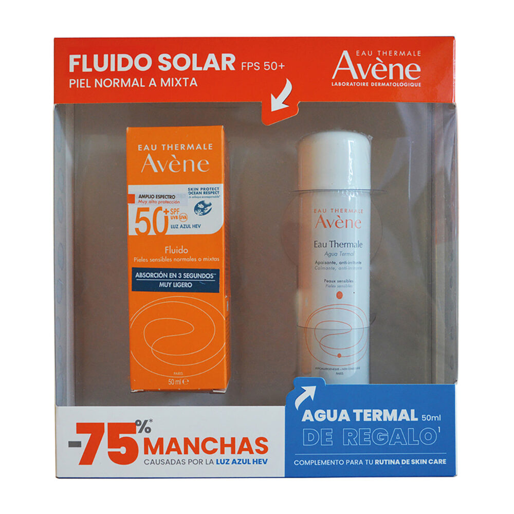 KIT-A-FLUIDO S/C 50+ 50ML+AGUA TERMAL 50ML