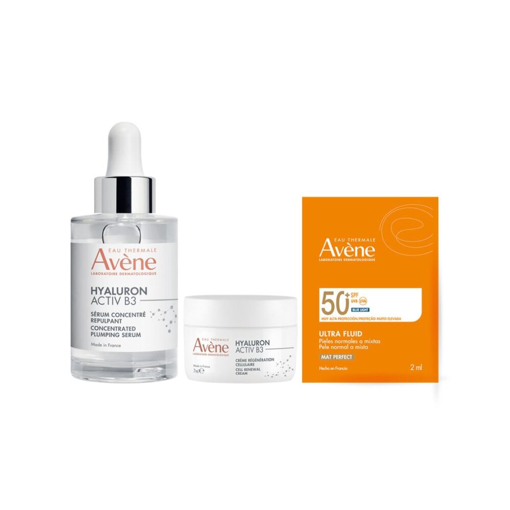 KIT-HYALURON SERUM 30ML+MINI HYALURON CREMA DE DIA 7ML+SACHET ULTRA FLUID 2ML