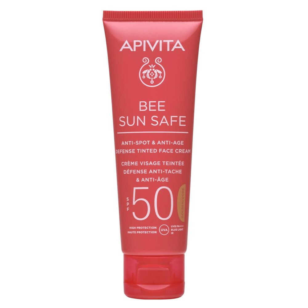 BEE SUN SAFE PROTECTOR ANTI MANCHAS PARA ROSTRO TONO DORADO SPF50 50ML