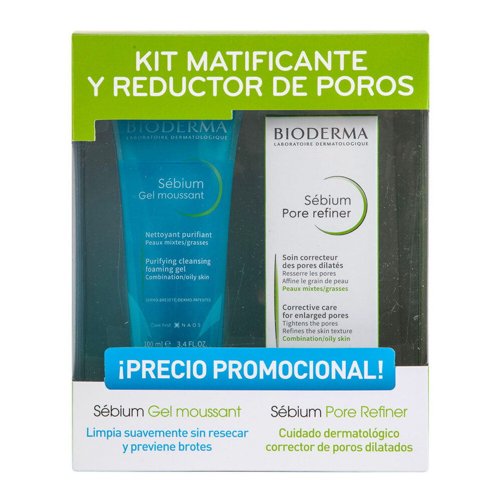 KIT SEBIUM PORE REFINER 30ML + GEL MOUSSANT 100ML