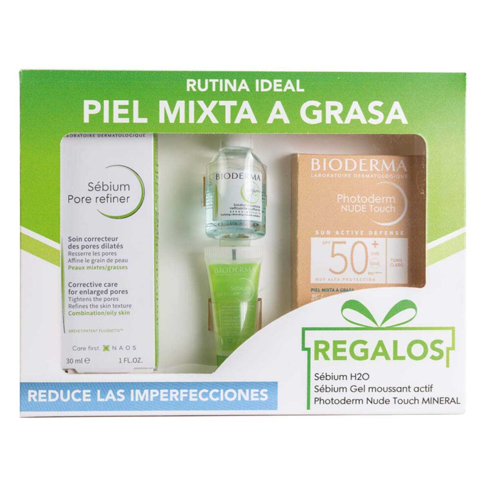 KIT SEBIUM REFINER 30ML+SEBIUM H 20ML+SEBIUM GEL 8ML+PHOTODERM NUDE 2ML