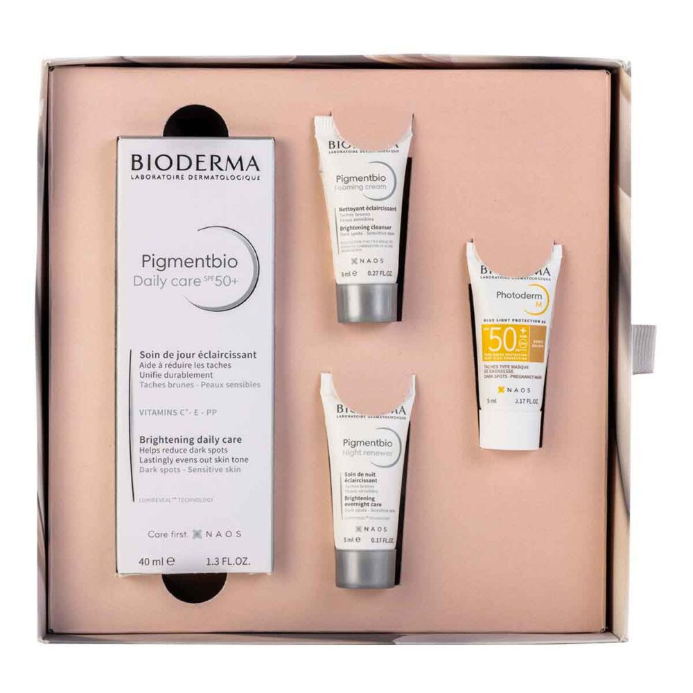 KIT PIGMENTBIO DAILY CARE 40ML+PIGMENTBIO FOAMING 8ML+PIGMENTBIO NIGHT 5ML+PHOTODERM M DORADO 5ML
