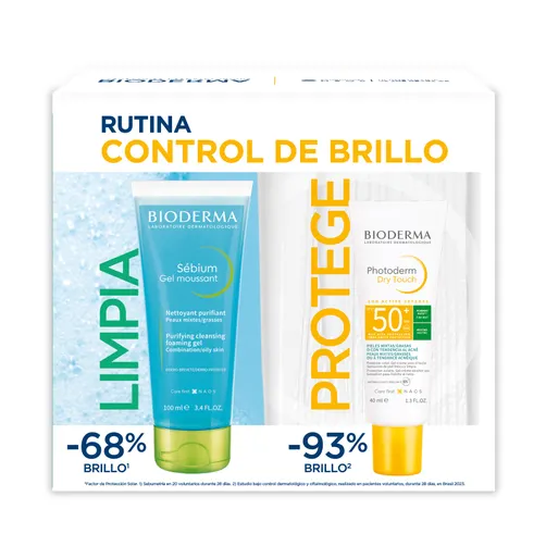 KIT-PHOTODERM DRY TOUCH SPF50+ 40ML+SEBIUM GEL MOUSSANT 100ML