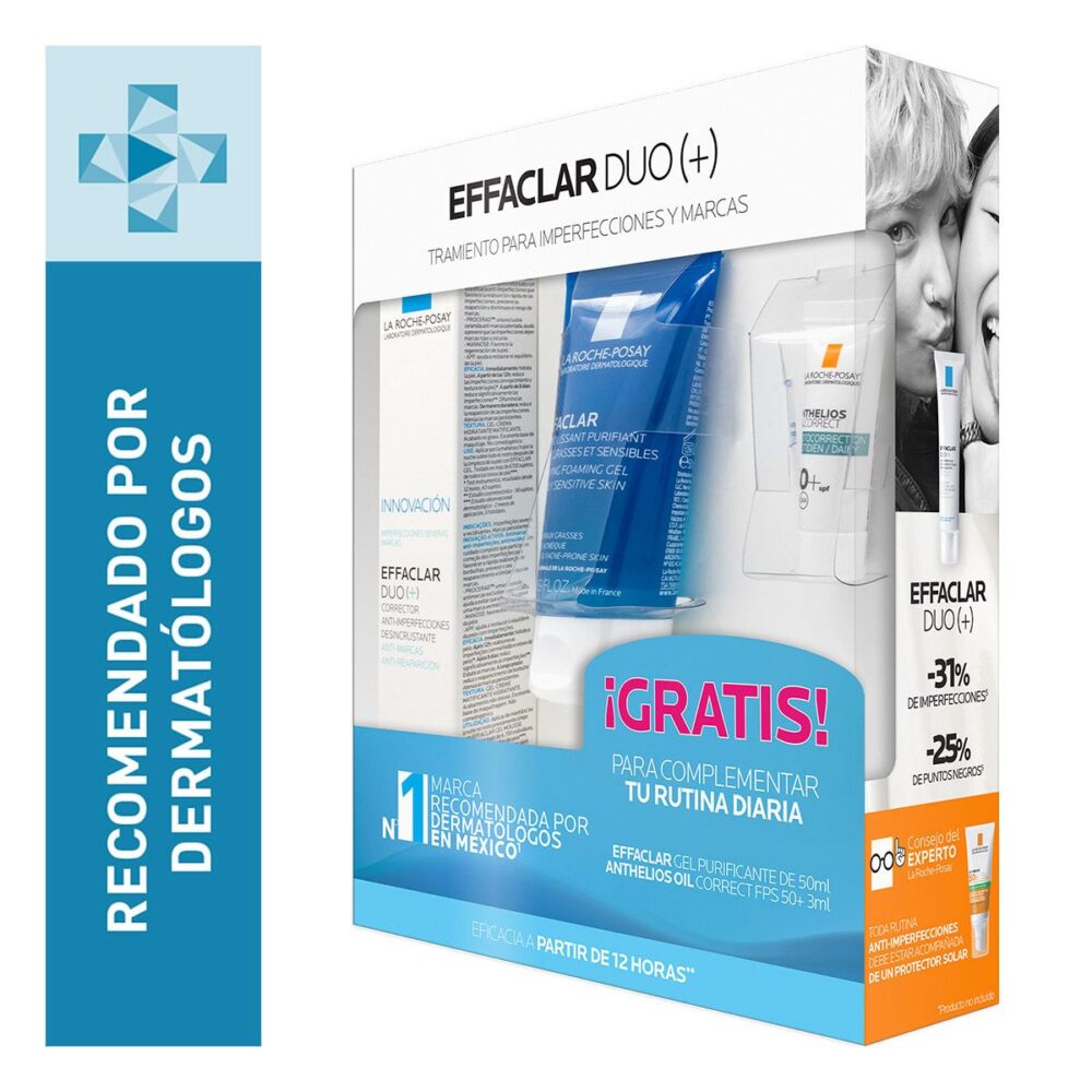 PACK EFFACLAR DUO 40ML + EFFACLAR GEL 50ML + ANTHELIOS OIL CORRECT 3ML