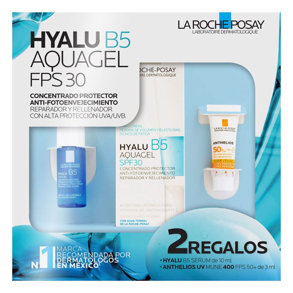 KIT HYALU B5 AQUAGEL FPS30 50ML+HYALU B5 SERUM 10ML+ANTHELIOS UV MUNE 400 FPS50+ 3ML