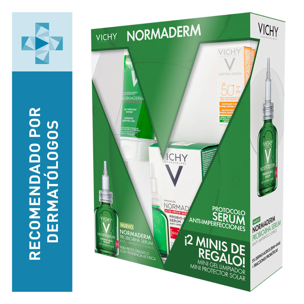 KIT NORMADERM SERUM BHA 30ML+GEL LIMPIADOR PURIFICANTE 50ML+CAPITAL SOLEIL 3 EN 1 3ML