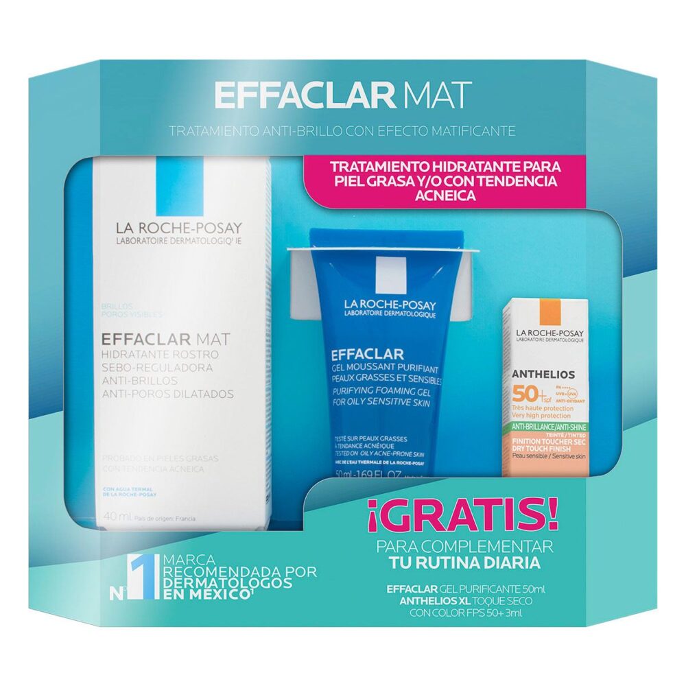 KIT EFFACLAR MAT 40ML+EFFACLAR GEL 50ML+ANTHELIOS OIL CORRECT 3ML