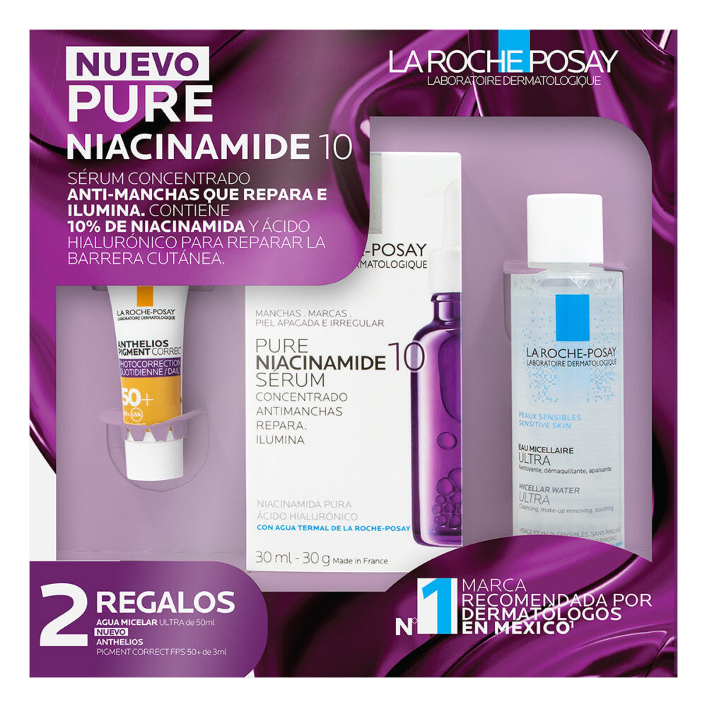KIT-PURE NIACINAMIDE 10 SERUM 30ML+AGUA TERMAL ULTRA 50ML+ANTHELIOS PIGMENT CORRECT 3ML