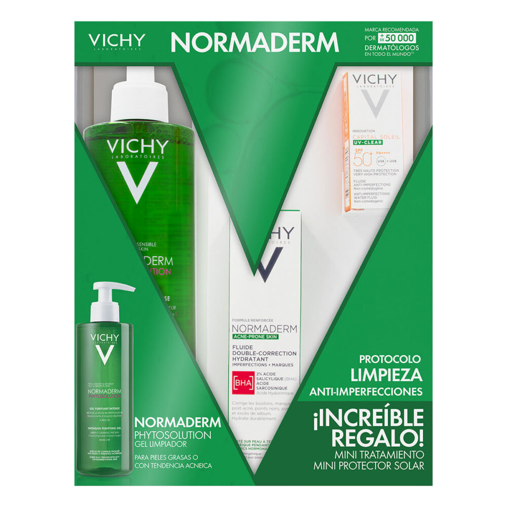 KIT-NORMADERM PHYTOSOLUTION 400ML+NORMADERM DOUBLE CORRECTION 30ML+CAPITAL SOLEI UV 3ML