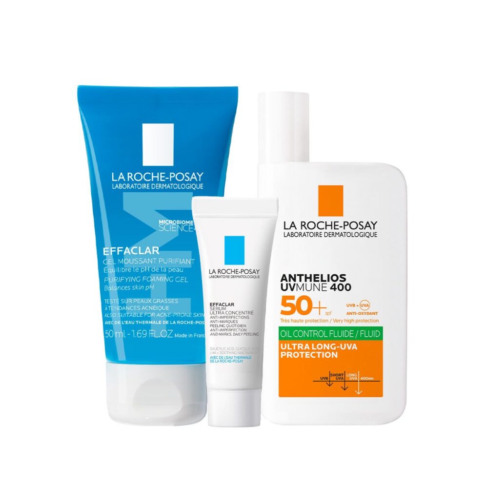 KIT-ANTHELIOS UV MUNE 400 FLUIDO OIL CONTROL 50ML+EFFACLAR GEL MOUSSANT 50ML+EFFACLAR SERUM ULTRA CONCENTRADO 3ML