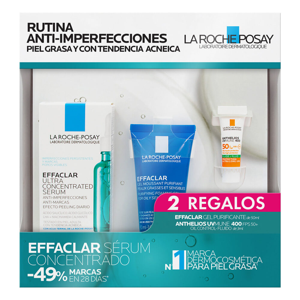 KIT-EFFACLAR SERUM 30ML+EFFACLAR GEL 50ML+ANTHELIOS OIL CONTROL FLUIDO 3ML