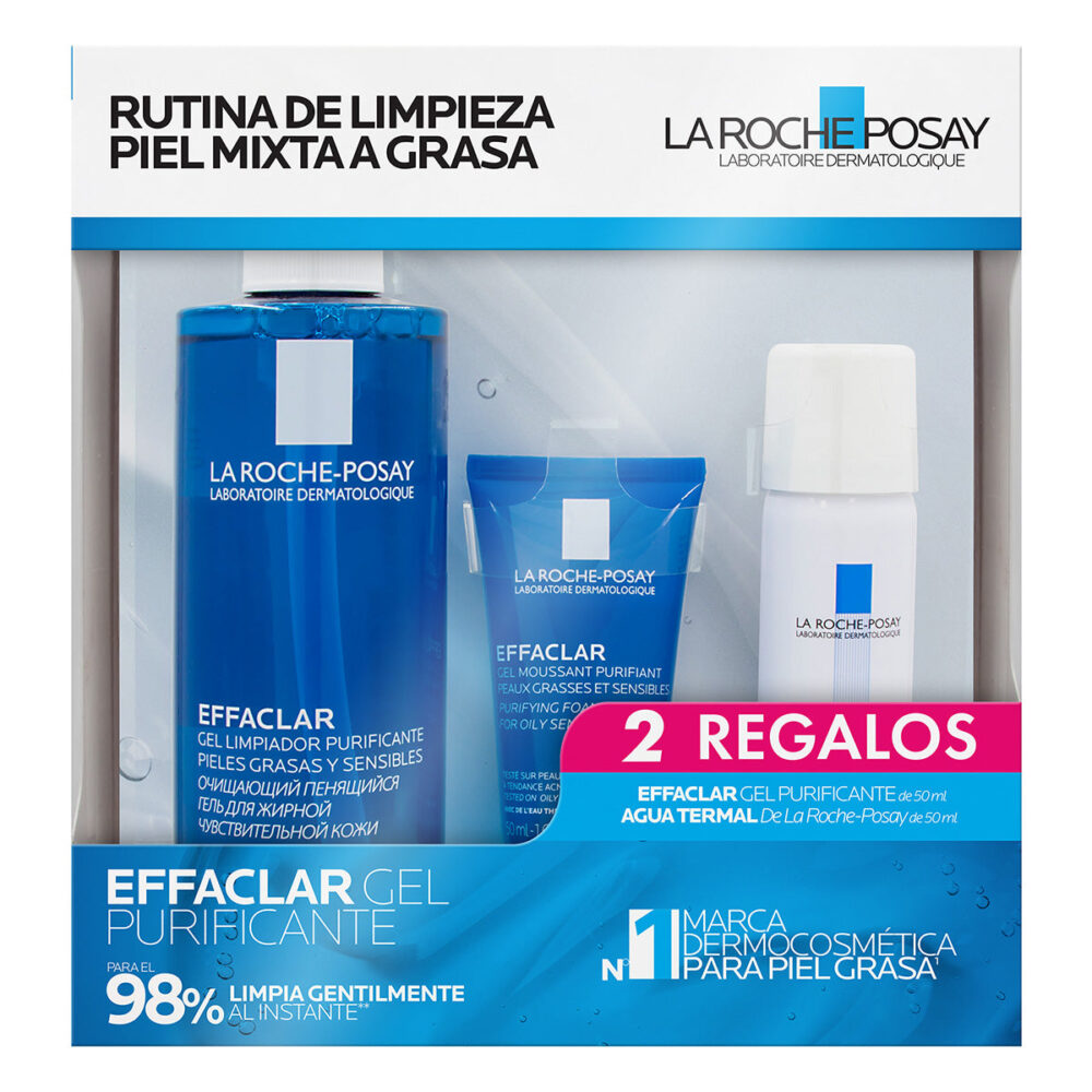 KIT-EFFACLAR GEL 400ML+EFFACLAR GEL 50ML+AGUA TERMAL 50ML