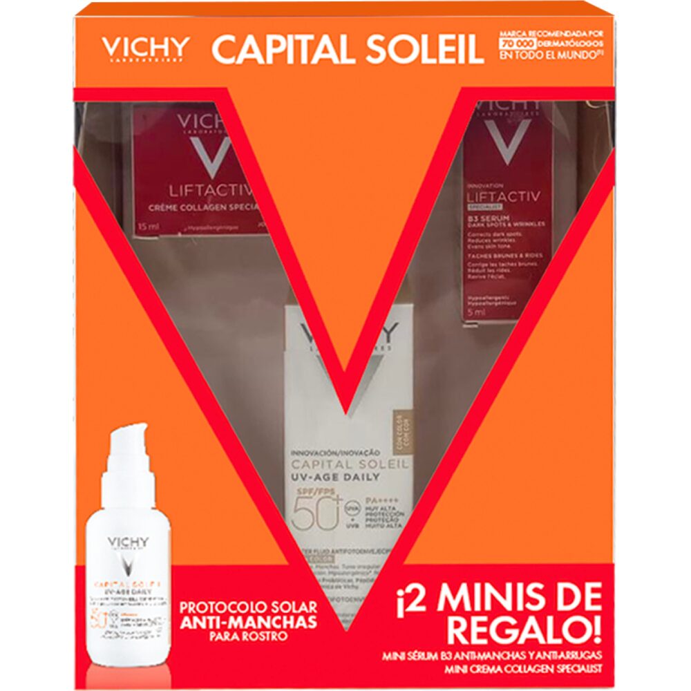 KIT-CAPITAL SOLEIL UV-AGE DAILY C/C 40ML+LIFTACTIV CREME COLLAGEN SPECIALIST 15ML+LIFTACTIV SPECIALIST B3 SERUM 5ML