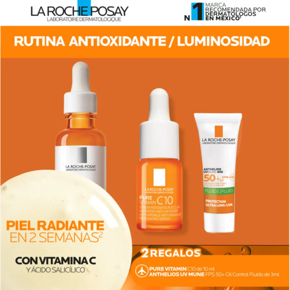 KIT-PURE VITAMIN C10 SERUM 30ML+PURE VITAMIN C10 SERUM 10ML+ANTHELIOS UV MUNE 400 3ML