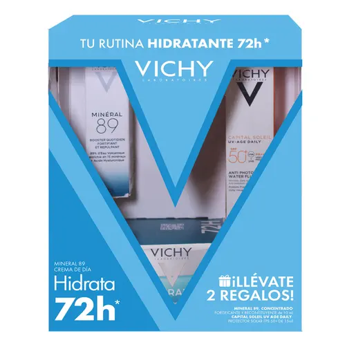 KIT-MINERAL 89 CREMA 50ML+MINERAL 89 10ML+CAPITAL SOLEIL UV AGE DAILY SPF50+ 15ML