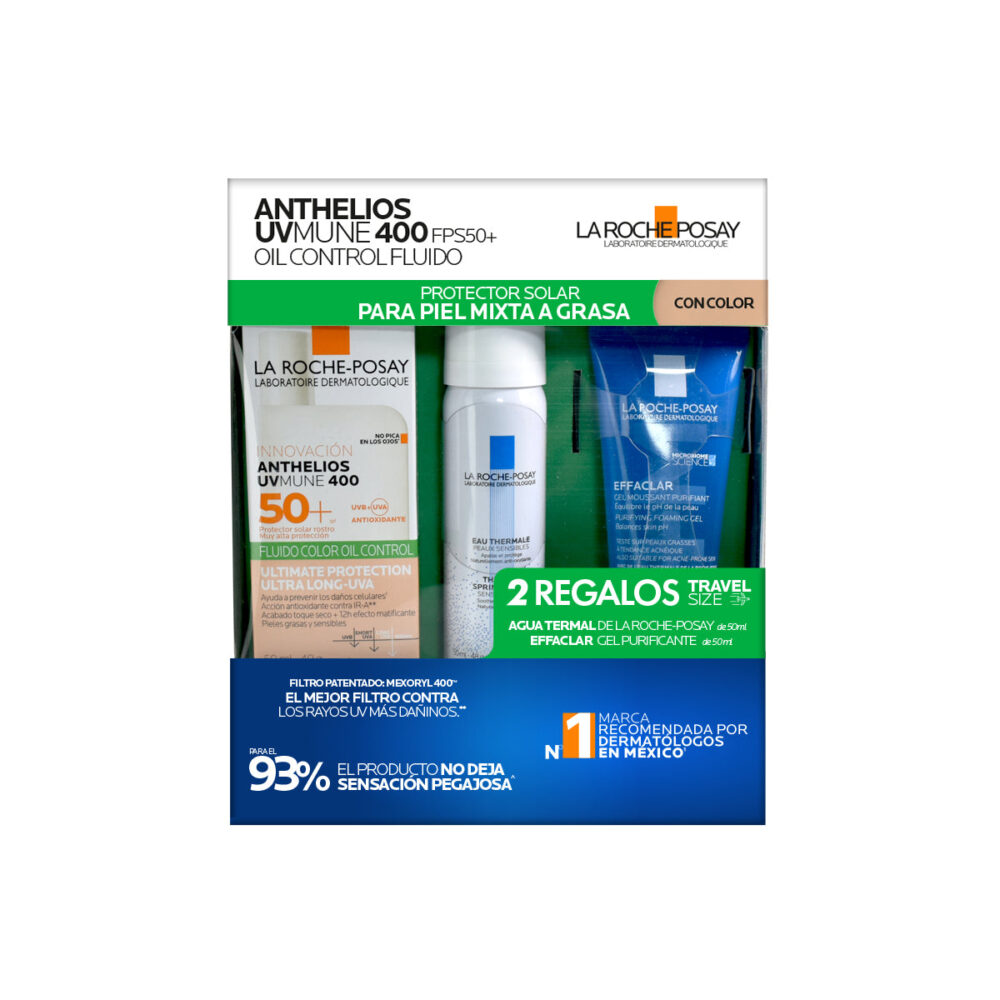 KIT-ANTHELIOS UV MUNE 400 C/C 50+ 50ML+THERMAL SPRING WATER 50ML+EFFACLAR GEL MOUSSANT 50ML