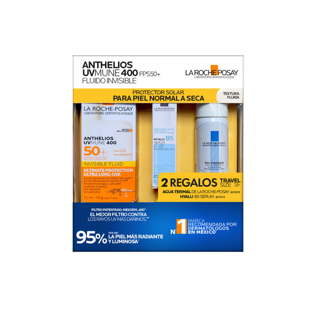 KIT-ANTHELIOS UV MUNE 400 50ML+HYALU B5 SERUM 10ML+THERMAL SPRING WATER 50ML