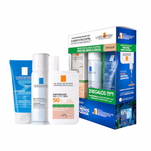 KIT-ANTHELIOS UV MUNE 400 50+ FLUIDO OIL CONTROL C/C 50ML+EFFACLAR GEL MOUSSANT 50ML+AGUA TERMAL 50ML