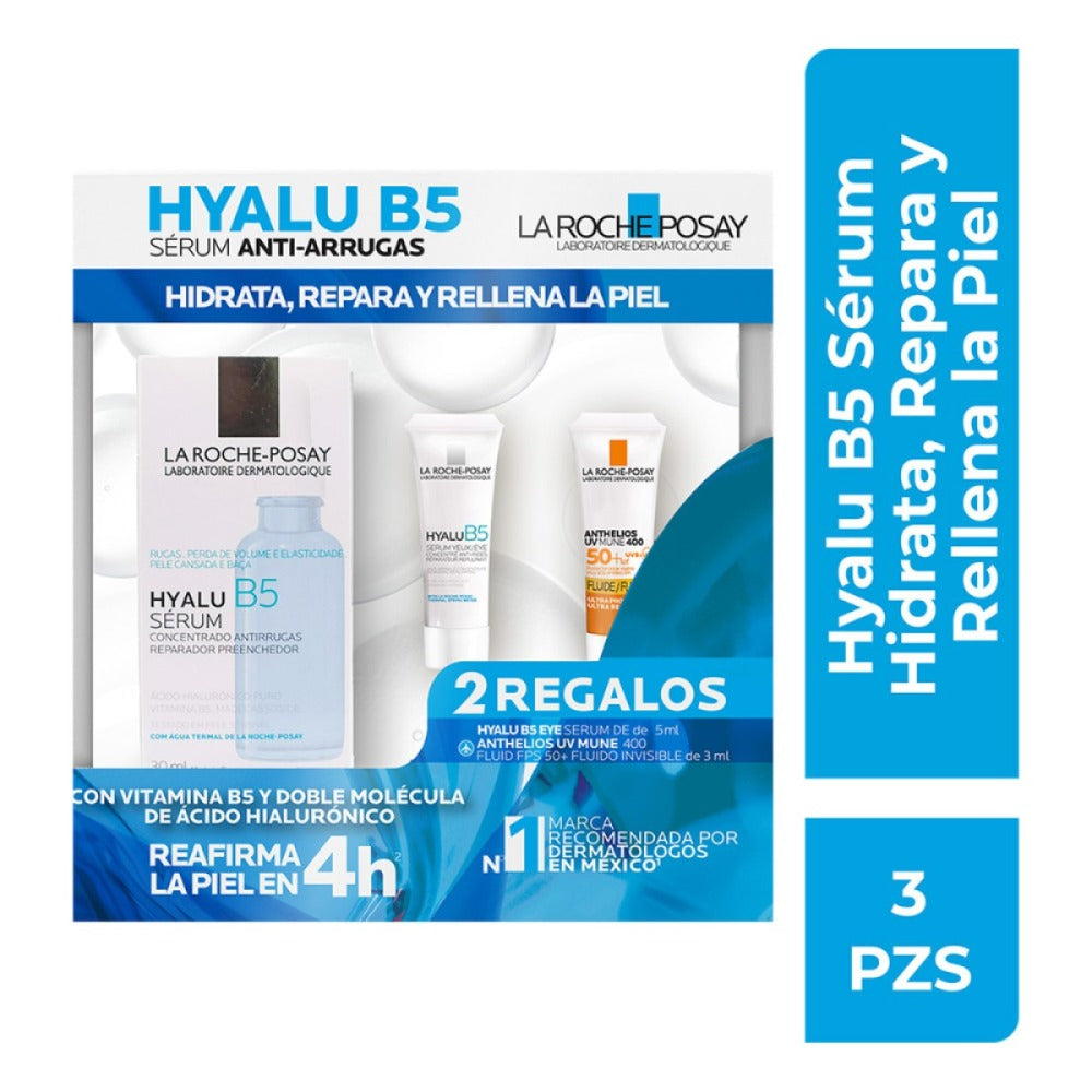KIT-HYALU B5 SERUM 30ML+HYALU B5 SERUM DE OJOS 15ML+ANTHELIOS UV MUNE 400 3ML