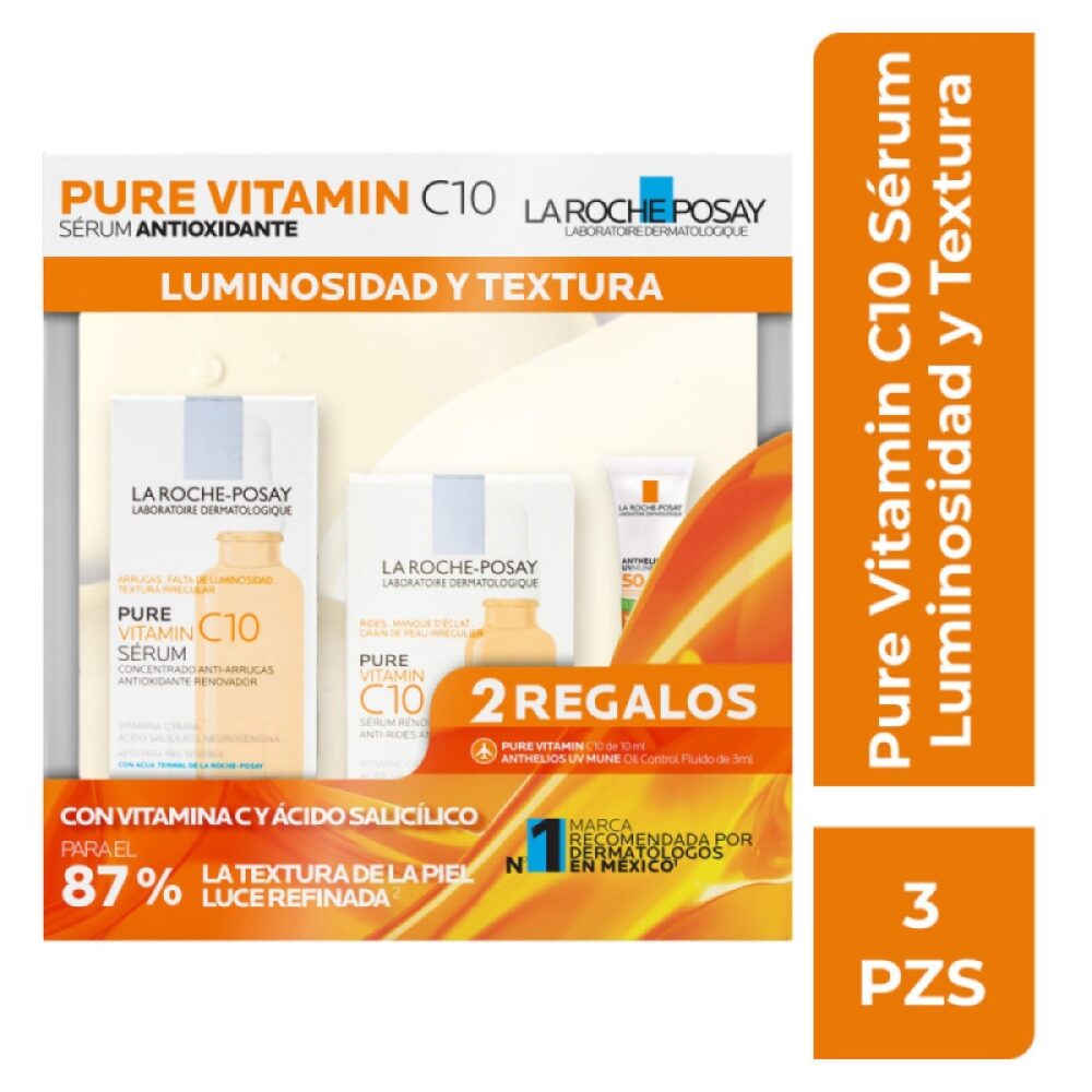 KIT-PURE VITAMIN C10 SERUM 30ML+PURE VITAMIN C10 10ML+ANTHELIOS UV MUNE 400 3ML