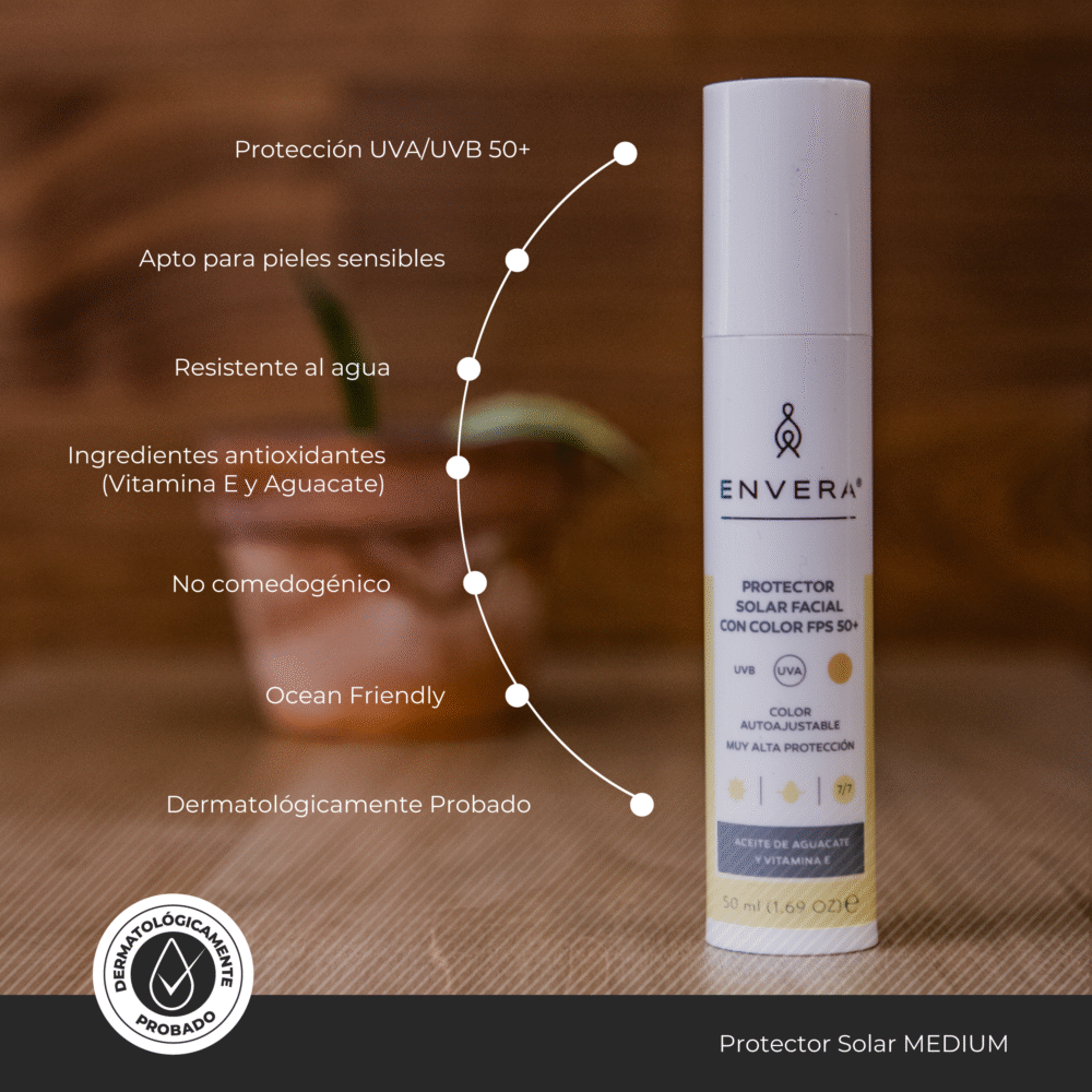 PROTECTOR SOLAR CON COLOR MEDIUM FPS50+ UVA/UVB 50ML