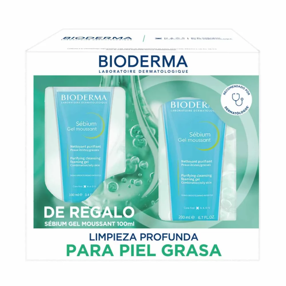 KIT-SEBIUM GEL MOUSSANT 100ML+SEBIUM GEL MOUSSANT 200ML