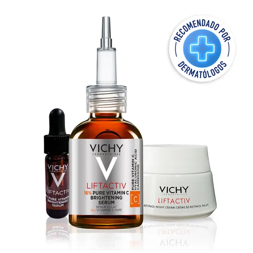 KIT-LIFTACTIV VITAMINA C SERUM 20ML+LIFTACTIV CREMA RETINOL CREMA DE NOCHE 15ML+LIFTACTIV VITAMINA C SERUM ACTIVADOR DE LUMINOSIDAD 4ML